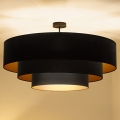 Brilagi - Pintakiinnitteinen kattovalaisin LUNETA 3 x E27, max. 60 W, 230 V, halkaisija 80 cm, musta/kulta