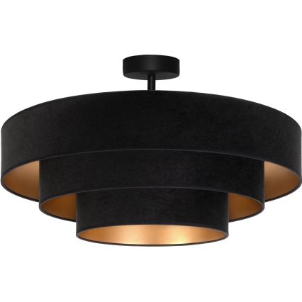 Brilagi - Pintakiinnitteinen kattovalaisin LUNETA 3 x E27, max. 60 W, 230 V, halkaisija 80 cm, musta/kulta