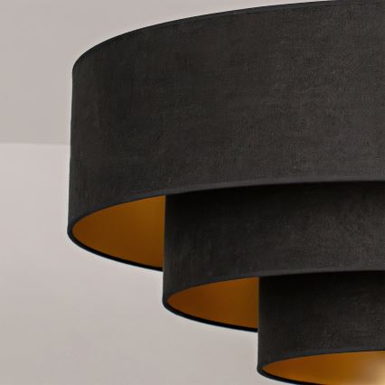 Brilagi - Pintakiinnitteinen kattovalaisin LUNETA 3 x E27, max. 60 W, 230 V, halkaisija 80 cm, musta/kulta