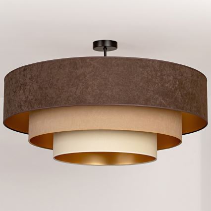 Brilagi - Pintakiinnitteinen kattovalaisin LUNETA 3xE27/60W/230V Ø 80 cm ruskea/beige/kerma