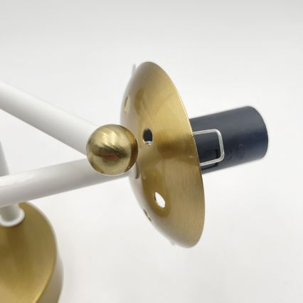 Brilagi - Pintakiinnitteinen kattovalaisin MALIVA 3xE14/15W/230V kulta/valkoinen