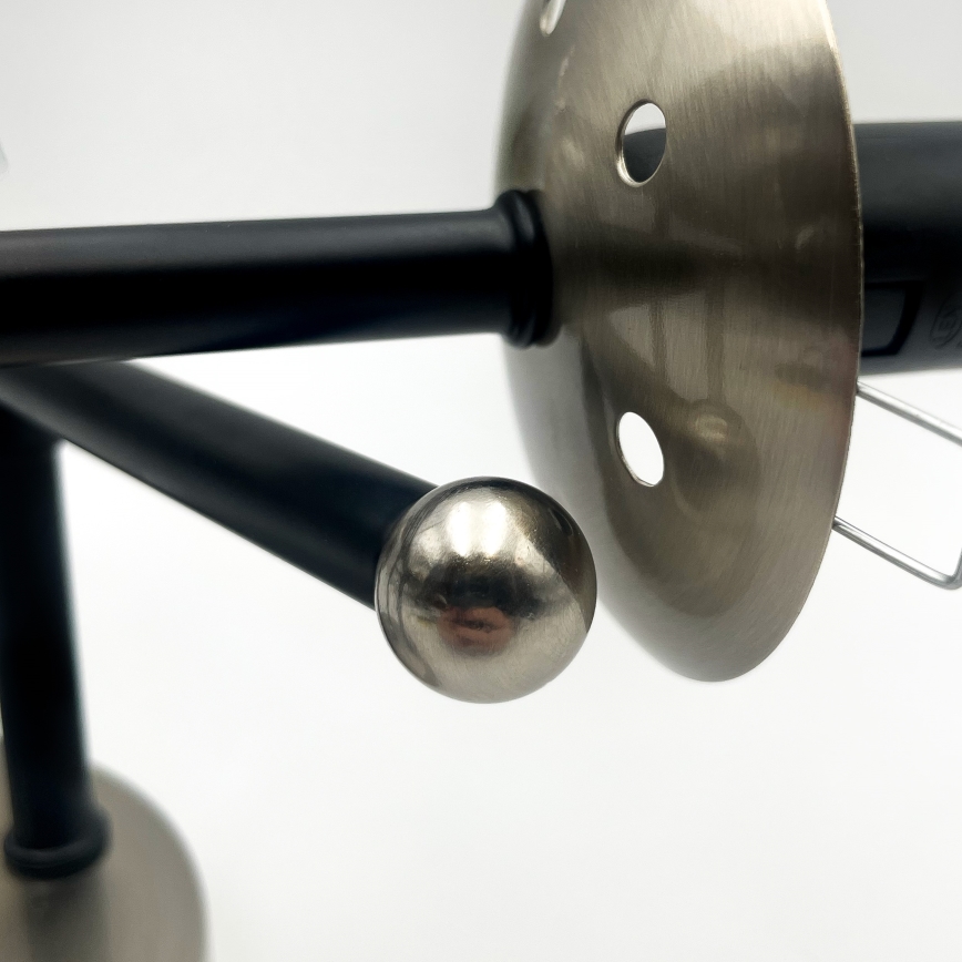 Brilagi - Pintakiinnitteinen kattovalaisin MALIVA 3xE14/15W/230V mattakromi/savunharmaa