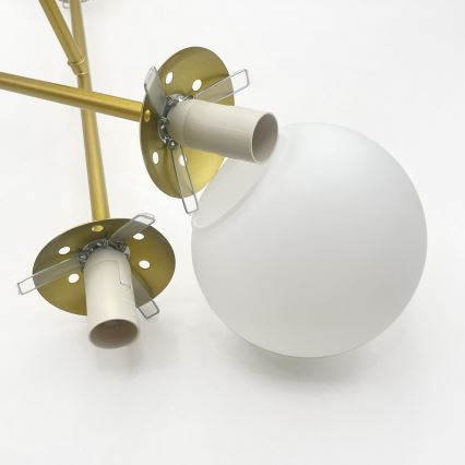 Brilagi - Pintakiinnitteinen kattovalaisin MALIVA 4xE14/15W/230V kulta/valkoinen