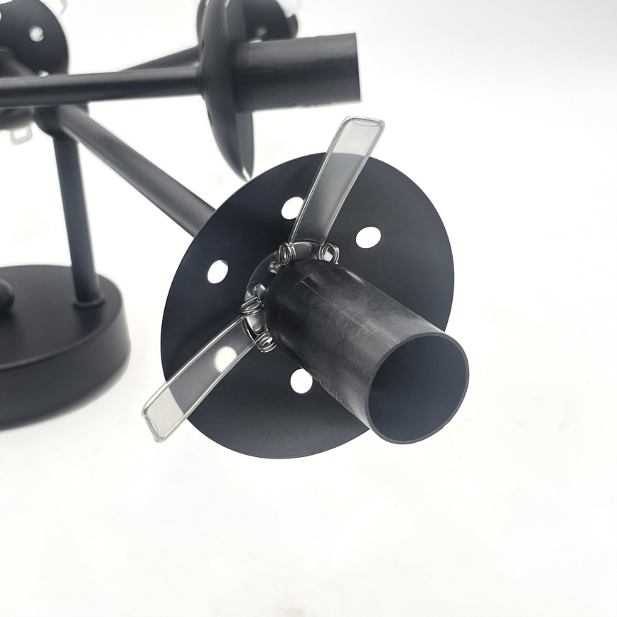 Brilagi - Pintakiinnitteinen kattovalaisin MALIVA 6xE14/15W/230V musta/valkoinen