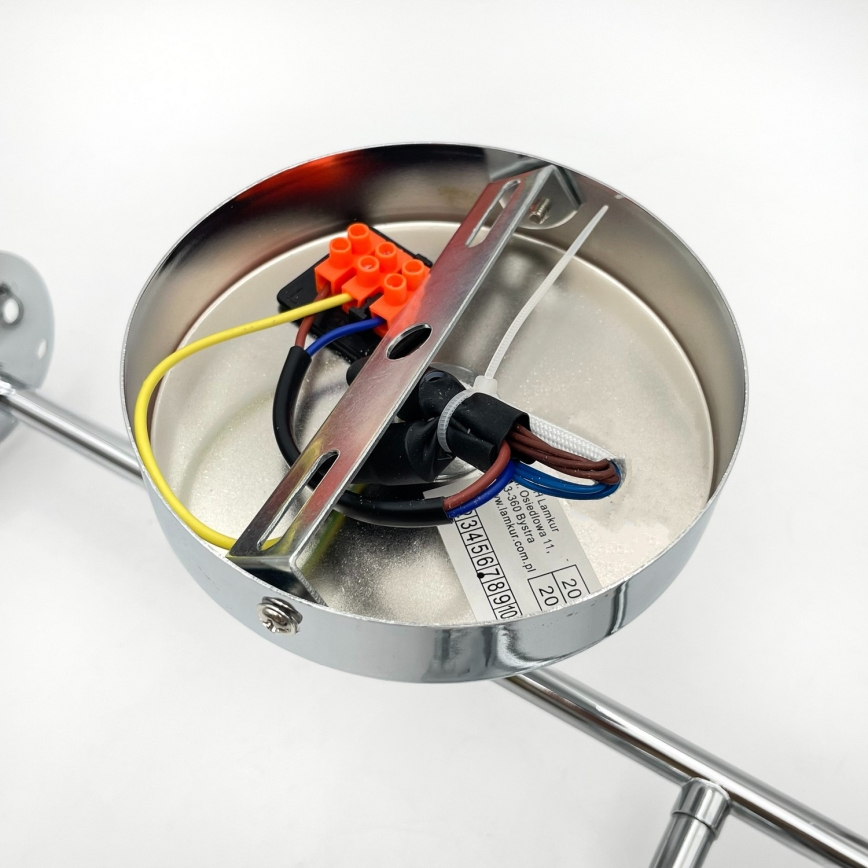 Brilagi - Pintakiinnitteinen kattovalaisin MALONY 4xE14/20W/230V kiiltävä kromi