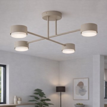 Brilagi - Pintakiinnitteinen kattovalaisin MONO 4xGX53/12W/230V beige