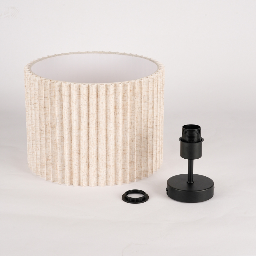 Brilagi - Pintakiinnitteinen kattovalaisin NORDIC WAVE 1xE27/15W/230V halkaisija 32 cm pellava/musta