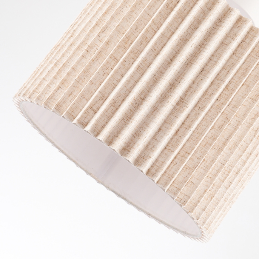 Brilagi - Pintakiinnitteinen kattovalaisin NORDIC WAVE 1xE27/15W/230V halkaisija 32 cm pellava/valkoinen