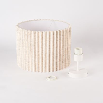 Brilagi - Pintakiinnitteinen kattovalaisin NORDIC WAVE 1xE27/15W/230V halkaisija 32 cm pellava/valkoinen