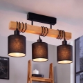 BRILAGI - Pintakiinnitteinen kattovalaisin NUBILA 3xE27/60W/230V mänty/musta