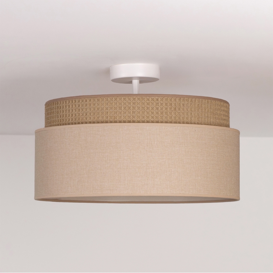 Brilagi - Pintakiinnitteinen kattovalaisin PADOVA 1xE27/60W/230V, Ø 40 cm, beige