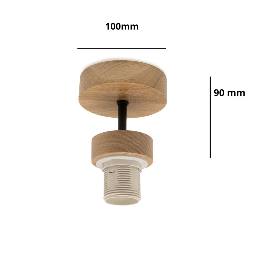 Brilagi - Pintakiinnitteinen kattovalaisin PARTY 1xE27/60W/230V, halkaisija 10 cm, tammi