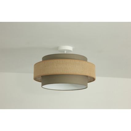 Brilagi - Pintakiinnitteinen kattovalaisin RESNA 1xE27/60W/230V halkaisija 40 cm ruskea/beige