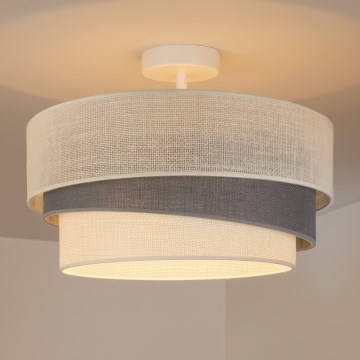 Brilagi - Pintakiinnitteinen kattovalaisin TRIO 1xE27/60W/230V halkaisija 40 cm kerma/harmaa