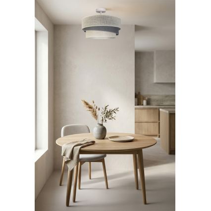 Brilagi - Pintakiinnitteinen kattovalaisin TRIO 1xE27/60W/230V halkaisija 40 cm kerma/harmaa