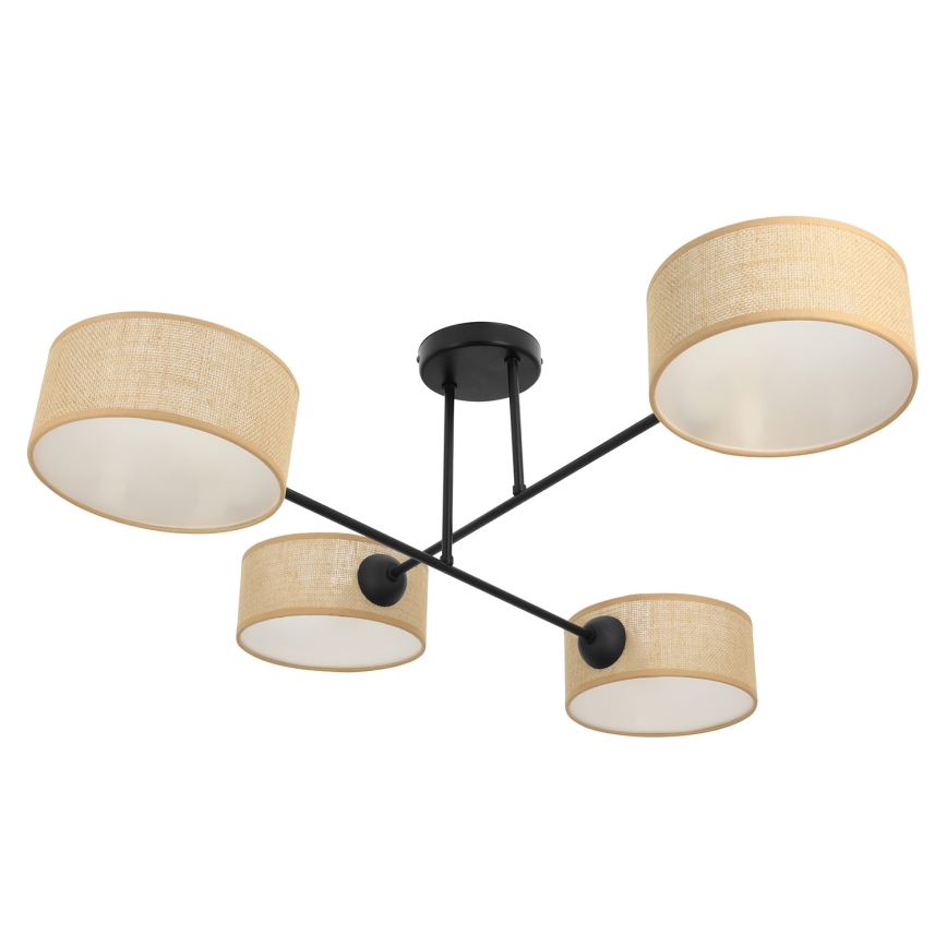 Brilagi - Pintakiinnitteinen kattovalaisin VIRGO 4xE14/40W/230V beige/musta