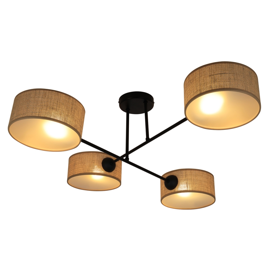 Brilagi - Pintakiinnitteinen kattovalaisin VIRGO 4xE14/40W/230V beige/musta