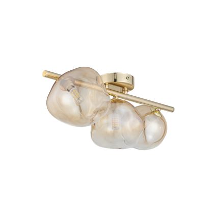 Brilagi - pintakiinnitteinen kattovalaisin VULCANO 3xG9/8W/230V kultainen/savunbeige