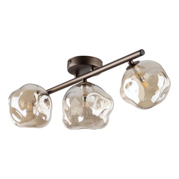 Brilagi - Pintakiinnitteinen kattovalaisin VULCANO 3xG9/8W/230V ruskea/savunbeige