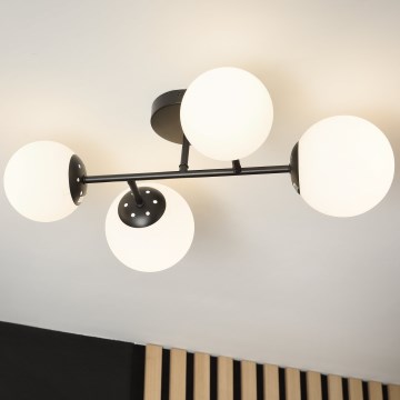 Brilagi - Pintakiinnitteinen MALONY-kattovalaisin 4xE14/20W/230V musta