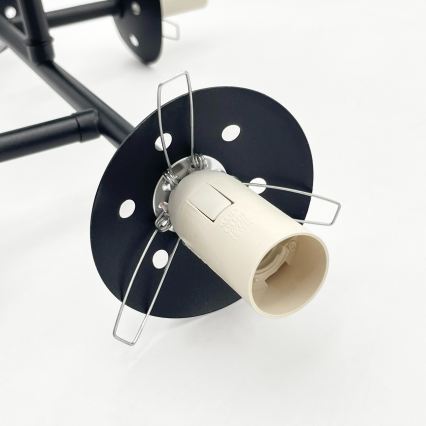 Brilagi - Pintakiinnitteinen MALONY-kattovalaisin 4xE14/20W/230V musta