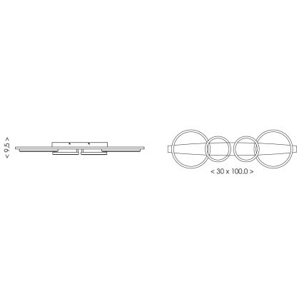 Brilagi - PLANK LED kattovalaisin LED/35W/230V 4000K 30x100 cm puu