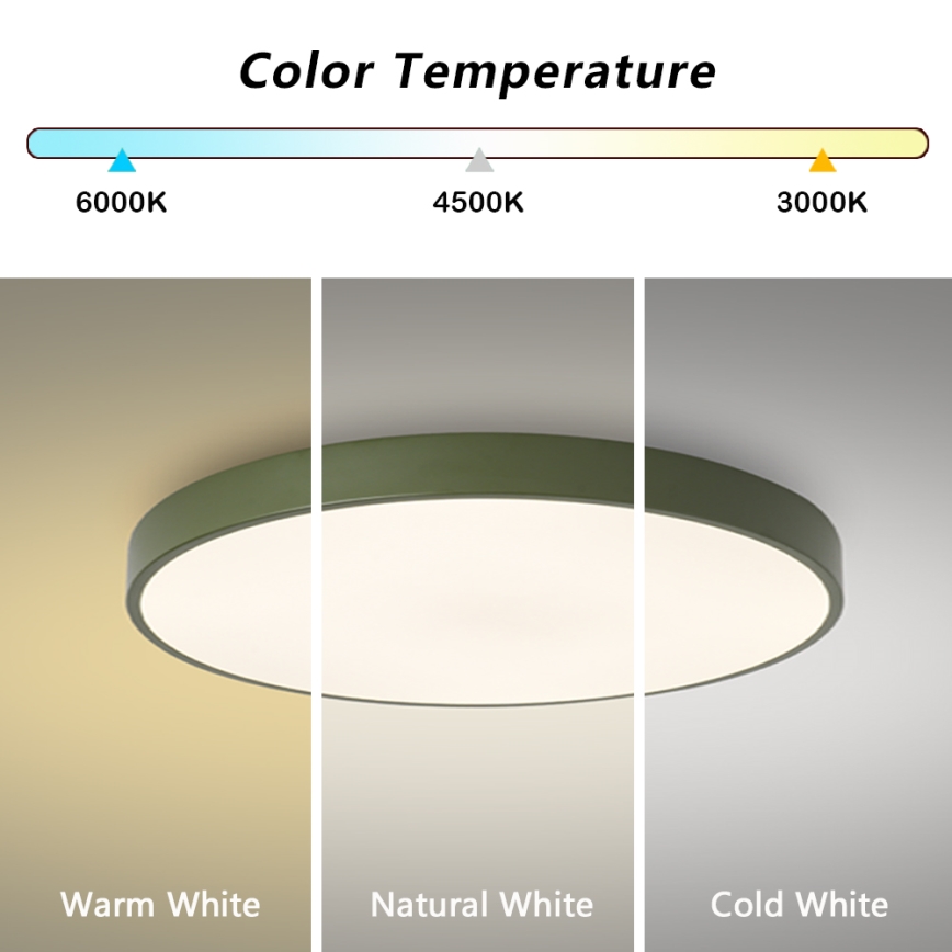 Brilagi - himennettävä LED-kattovalaisin POOL LED/60W/230V 3000-6000K, halkaisija 60 cm, vihreä + kauko-ohjain