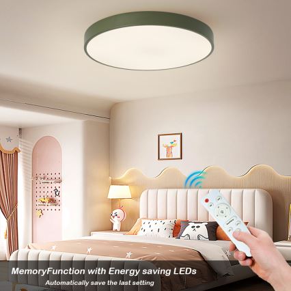 Brilagi - himennettävä LED-kattovalaisin POOL LED/60W/230V 3000-6000K, halkaisija 60 cm, vihreä + kauko-ohjain