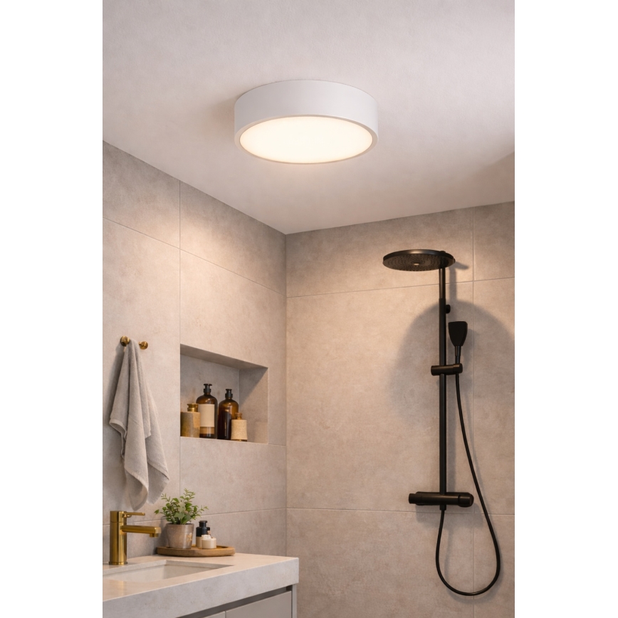 Brilagi - POOL-kylpyhuoneen kattovalaisin 2xE27/15W/230V, halkaisija 30 cm, IP54, valkoinen
