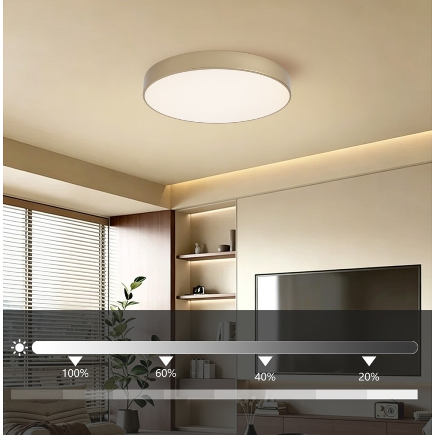 BRILAGI - himmennettävä LED-kattovalaisin POOL LED/60W/230V 3000-6000K, halkaisija 50 cm, kultainen + kaukosäädin