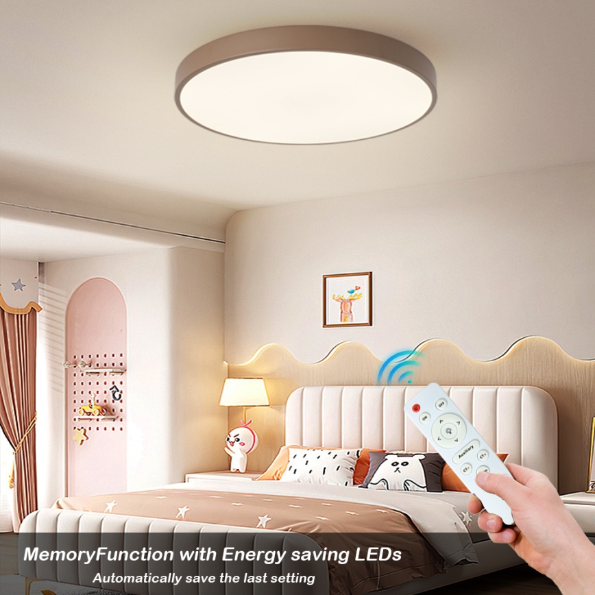 Brilagi - himmennettävä LED-kattovalaisin POOL LED/60W/230V 3000-6000K halkaisija 60 cm ruskea + kaukosäädin