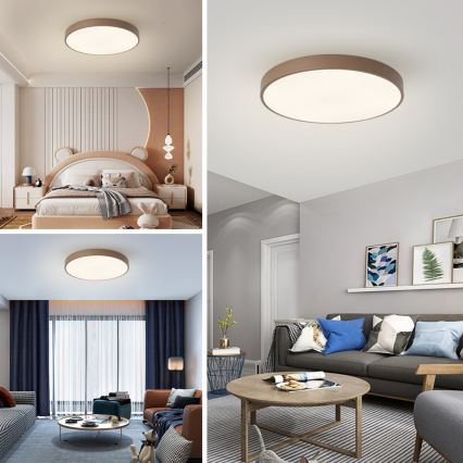 Brilagi - himmennettävä LED-kattovalaisin POOL LED/60W/230V 3000-6000K halkaisija 60 cm ruskea + kaukosäädin