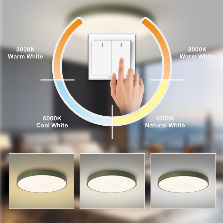 Brilagi - LED-kattovalaisin POOL LED/100W/230V 3000/4000/6000K Ø 80 cm vihreä
