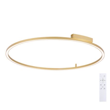 Brilagi - PORTOFINO himmennettävä LED-kattovalaisin 85 W / 230 V, 3000–6000 K, Ø 120 cm, kultainen + kaukosäädin