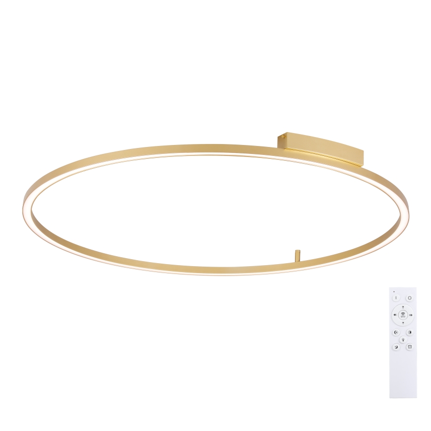Brilagi - PORTOFINO himmennettävä LED-kattovalaisin 85 W / 230 V, 3000–6000 K, Ø 120 cm, kultainen + kaukosäädin