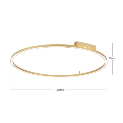 Brilagi - PORTOFINO himmennettävä LED-kattovalaisin 85 W / 230 V, 3000–6000 K, Ø 120 cm, kultainen + kaukosäädin
