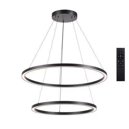 Brilagi - LED himmennettävä riippuvalaisin vaijerilla PORTOFINO LED/98W/230V 3000-6000K halkaisija 80 cm musta + kaukosäädin