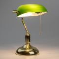 Brilagi - Pöytälamppu BANK OFFICE 1xE27/60W/230V kultainen/vihreä