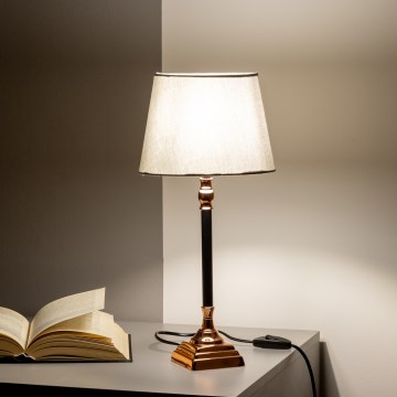 BRILAGI - Pöytälamppu CERIA 1xE14/40W/230V Ø 20,5 cm musta/kupari/harmaa