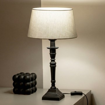 Brilagi - Pöytälamppu CERIA 1xE27/60W/230V halkaisija 25 cm musta/harmaa