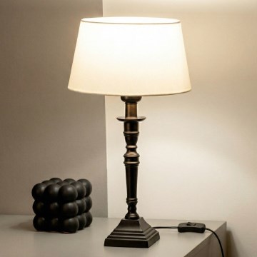 Brilagi - Pöytälamppu CERIA 1xE27/60W/230V Ø 25 cm musta/valkoinen