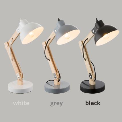 Brilagi - Pöytälamppu FOCUS 1xE27/40W/230V harmaa