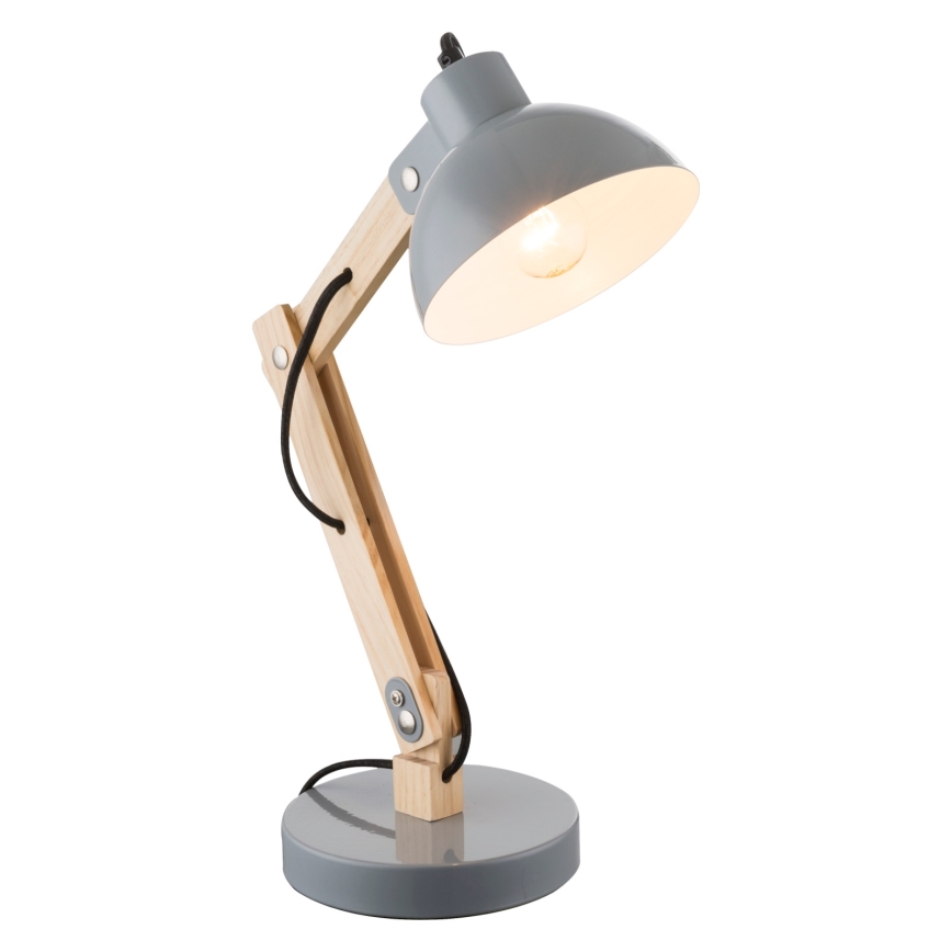 Brilagi - Pöytälamppu FOCUS 1xE27/40W/230V harmaa