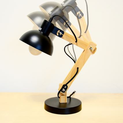 Brilagi - Pöytälamppu FOCUS 1xE27/40W/230V musta