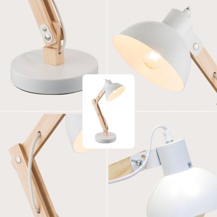 Brilagi - Pöytälamppu FOCUS 1xE27/40W/230V valkoinen