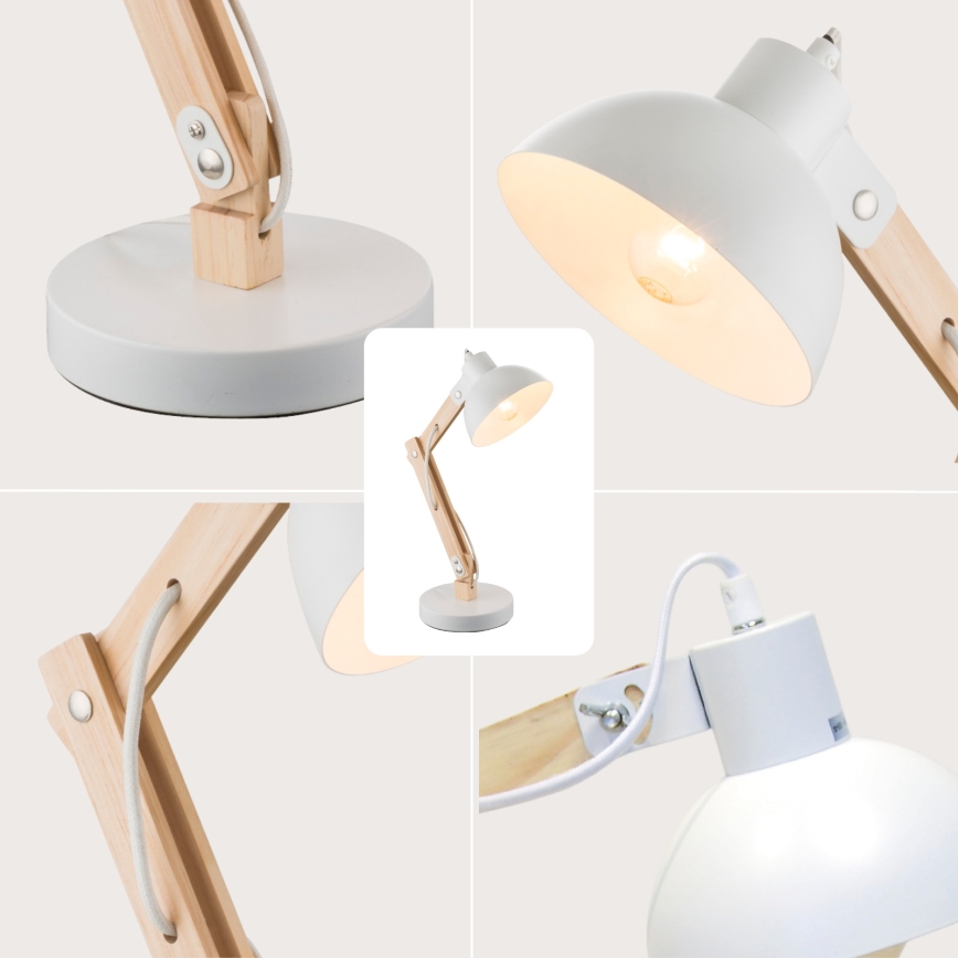 Brilagi - Pöytälamppu FOCUS 1xE27/40W/230V valkoinen