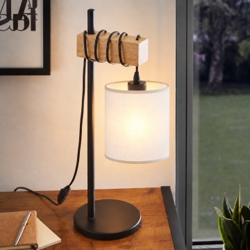 BRILAGI - Pöytälamppu NUBILA 1xE27/40W/230V ruskea/musta/valkoinen