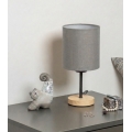 Brilagi - Pöytälamppu NUBILA WOOD 1xE27/25W/230V tammi/musta/vaaleanharmaa