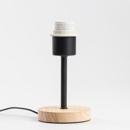 Brilagi - Pöytälamppu NUBILA WOOD 1xE27/25W/230V tammi/musta/vaaleanharmaa