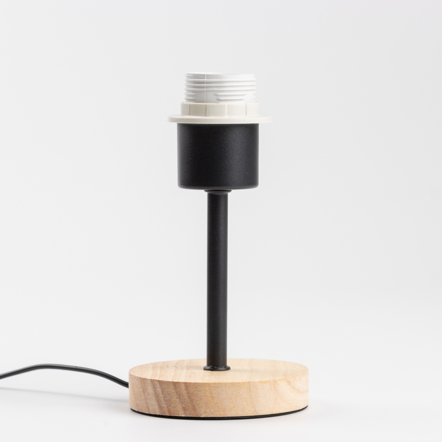 Brilagi - Pöytälamppu NUBILA WOOD 1xE27/25W/230V tammi/musta/vaaleanharmaa